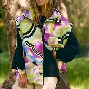 Free People Movement In A Bubble Printed Puffer Vest